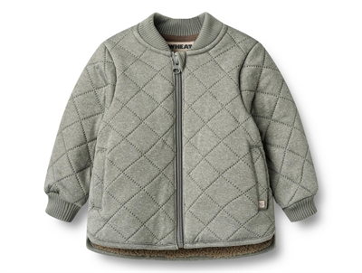 Wheat termojakke i farven thunder melange set forfra