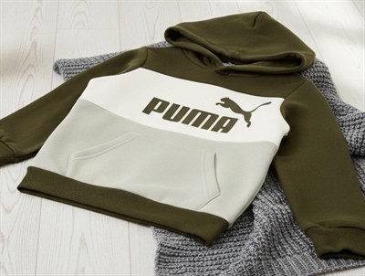 Puma hoodie deep olive colorblock