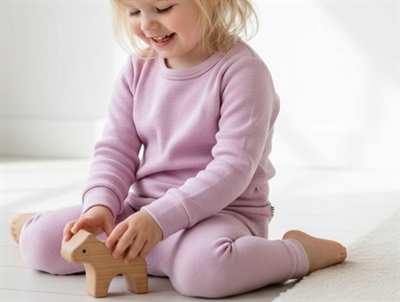 Joha rosa melange sæt merinould