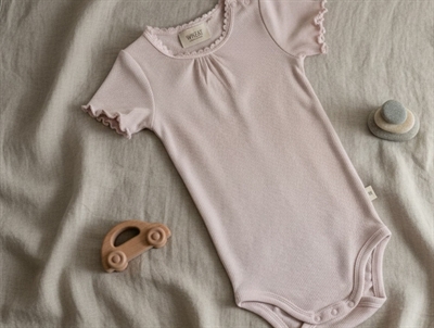 Wheat soft lilac body rib lace