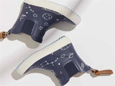 Bisgaard gummistøvle kort blå med astronaut print