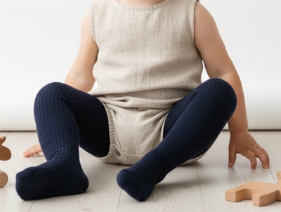 Melton marine strømpebukser bomuld