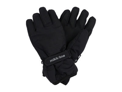 Mikk-Line handsker i sort med velcro