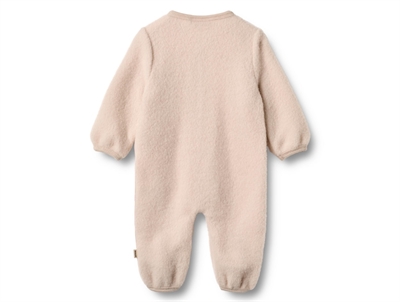 Wheat uldfleece heldragt pale lilac set bagfra