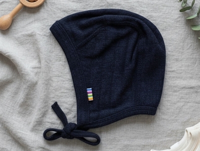 Joha navy hjelm merinould/silke