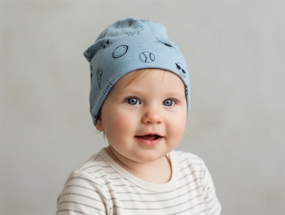 Soft Gallery Beanie babyblue melange emojii blue