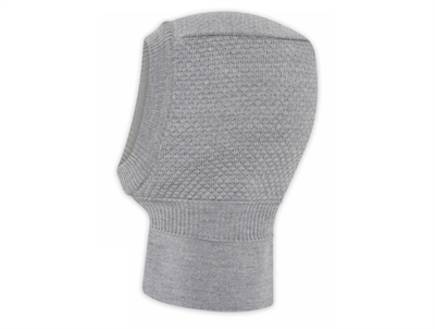 mpKids Oslo balaclava i grå melange af merinould med bomuldsfoer
