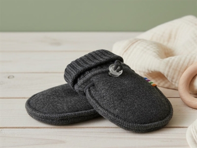 Joha vanter mørkegrå i uld med elastiklukning