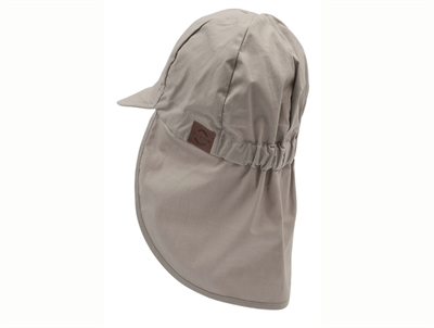 Mikk-line solhat med lang nakkeskygge i beige