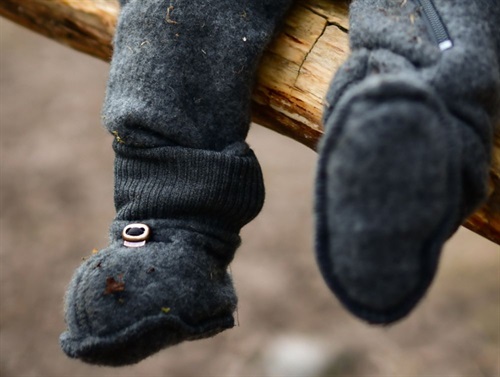 Mikk-line Anthracite Melange Futter Merinould - Str.         3-6m 62/68cm