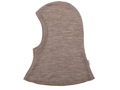 Joha elefanthue i beige melange merinould og silke med dobbelt lag