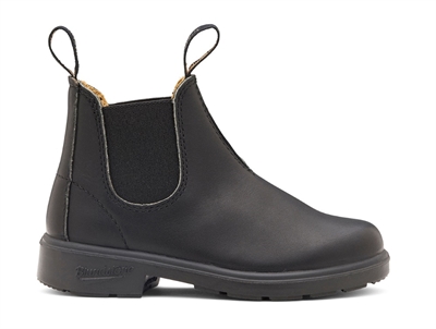 Blundstone børnestøvle i black premium læder set fra siden