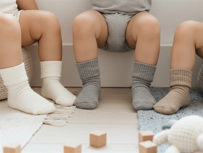 MP strømper grå meleret mix bomuld (3-pak)