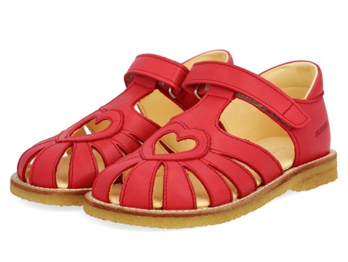 Angulus Sandal Rød Med Hjerte - Str. 27