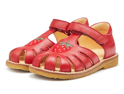 Angulus Sandal Rød Med Jordbær - Str. 23