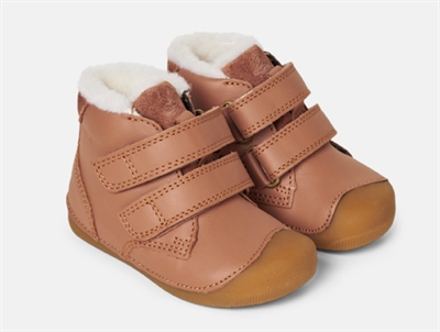 Bundgaard Petit vinterbegyndersko cognac med uldfoer