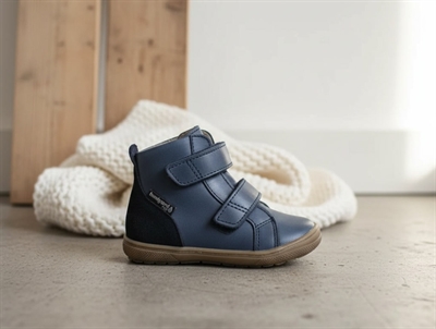 Bundgaard vintersneaker Storm navy med velcro og TEX