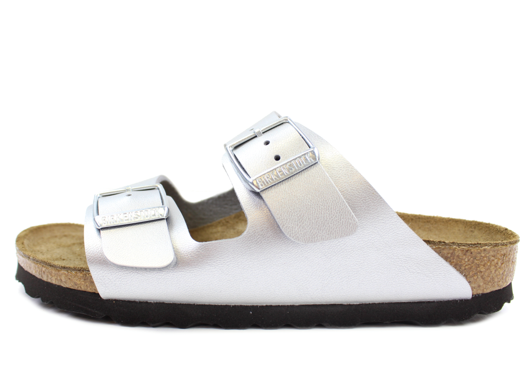 pendul værtinde Link Birkenstock sandal sølv til tweens | Arizona | str. 35-39 | TILBUD -  sommerudsalg