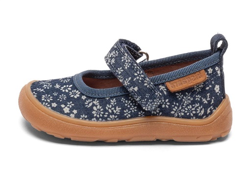 Bisgaard Hjemmesko Blå Med Blomster - Str. 24