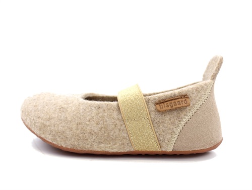 Bisgaard Hjemmesko Nougat Med Elastik  - Str. 33 billede