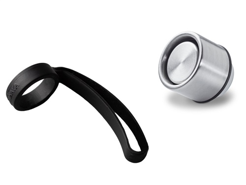 Aya&Ida Matte Black Flaskestrop Og Sportslåg Til Drikkeflaske