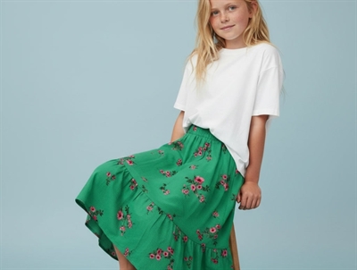 Sofie Schnoor Girls nederdel grøn blomster