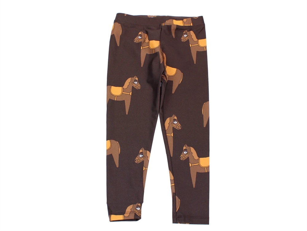 Mini Rodini Badeleggings Brun Hest - Str. 1-3m 56/62cm