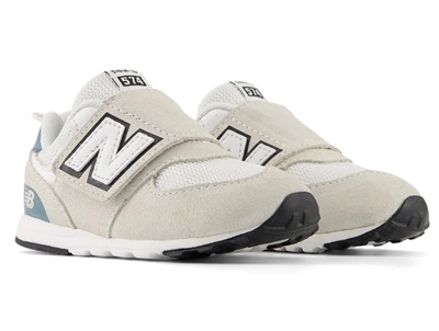 New Balance 574 prewalker sneaker i grå nuance med velcrolukning