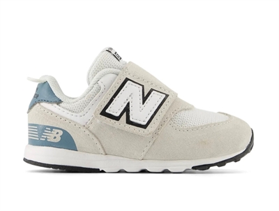 New Balance 574 prewalker sneaker i grå nuance med velcrolukning