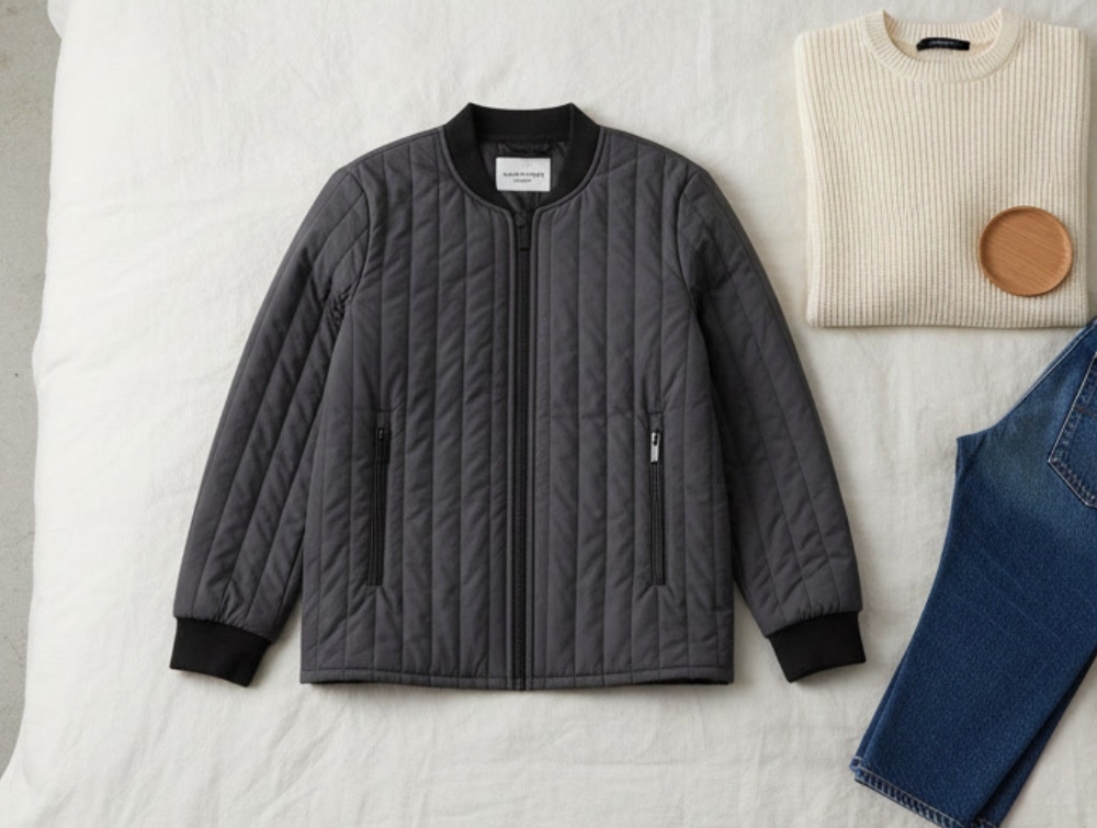 Mads Nørgaard Termojakke Januno Quilt Obsidian - Str. 10y 140cm