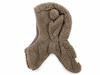 Mini A Ture elefanthue Jeffi teddyfleece morel grey