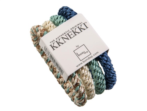 Kknekki Hårelastikker Turquoise Blue Mix (4-pak)