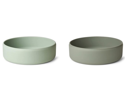 Liewood Dusty Mint/faune Green Skåle Damina Silikone (2-pak)