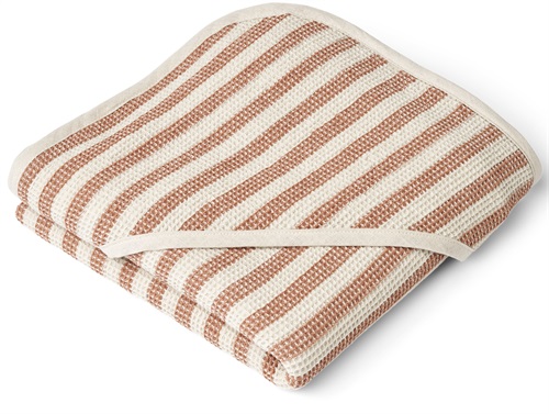 Liewood Stripe Tuscany Rose/sandy Hooded Håndklæde Caro