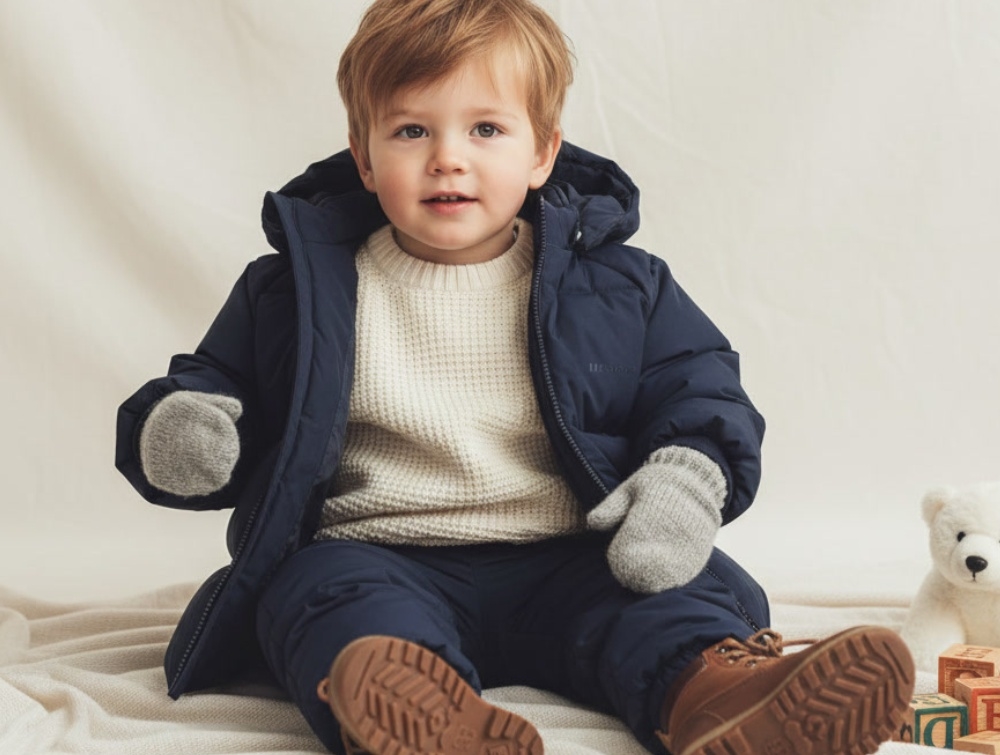 Liewood Midnight Navy Puffer Vinterjakke Polle - Str. 1y 80cm