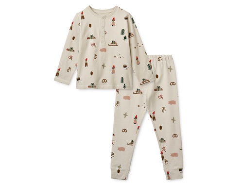 Liewood Holiday/sandy Julepyjamas Wilhelm - Str. 8y 128cm