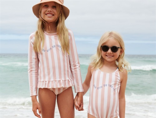 Liewood Dagny Badetøj Todelt Sorbet Rose/creme De La Creme Uv40+ - Str. 4y 104cm