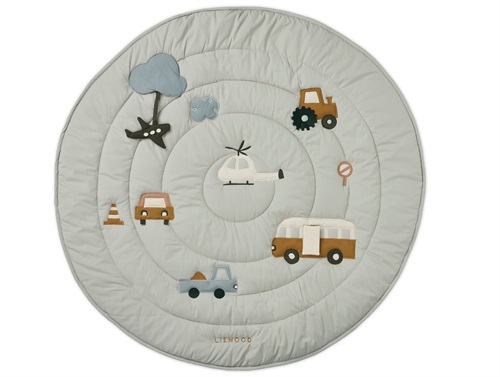 Liewood Vehicles/dove Blue Mix Aktivitetstæppe Gitta