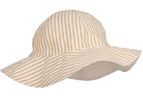 Liewood Solhat Amelia Stripe Yellow Mellow Creme Vendbar - Str. 5-7y