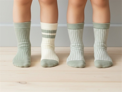 Minipop green shadow mix strømper bambus (3-pak)