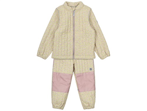 Mikk-line Termosæt Adobe Rosa Med Blomsterprint - Str. 5y 110cm