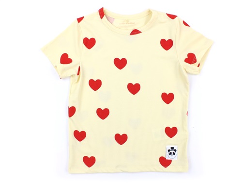 Mini Rodini t-shirt offwhite hearts