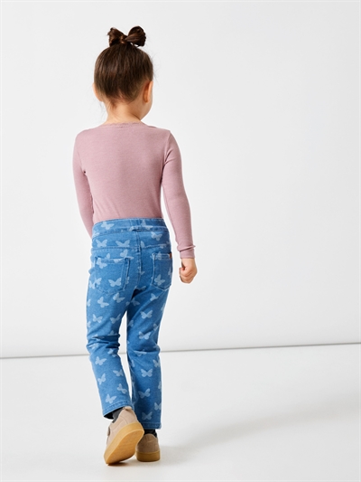 Name It medium blue denim butterfly legging