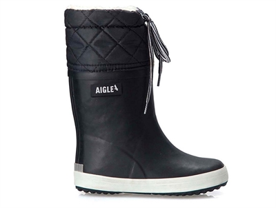 Aigle Giboulee vintergummistøvle blå- marine blanc