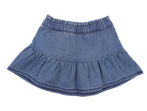 Name It Nederdel Medium Blue Denim Prikker - Str. 4y 104cm