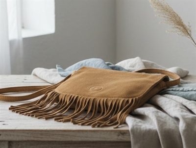 Petit by Sofie Schnoor skuldertaske frynser tan  