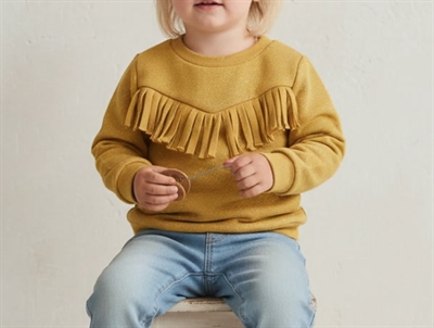 Petit by Sofie Schnoor sweatshirt Metine yellow glitter