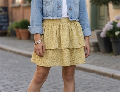 Sofie Schnoor Girls nederdel Siggy yellow flower