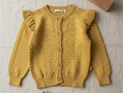 Petit Piao cardigan yellow corn