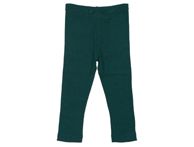 Petit Piao leggings i farven dark sea med ribstruktur set bagfra